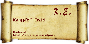 Kanyó Enid névjegykártya